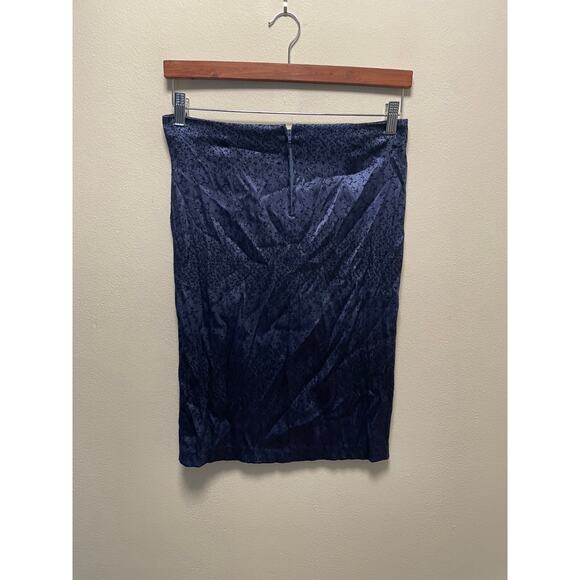 Forever 21 Juniors Skirt Size 9 Blue Satin Floral Embroidered Fairy Grunge Y2K - Picture 2 of 7